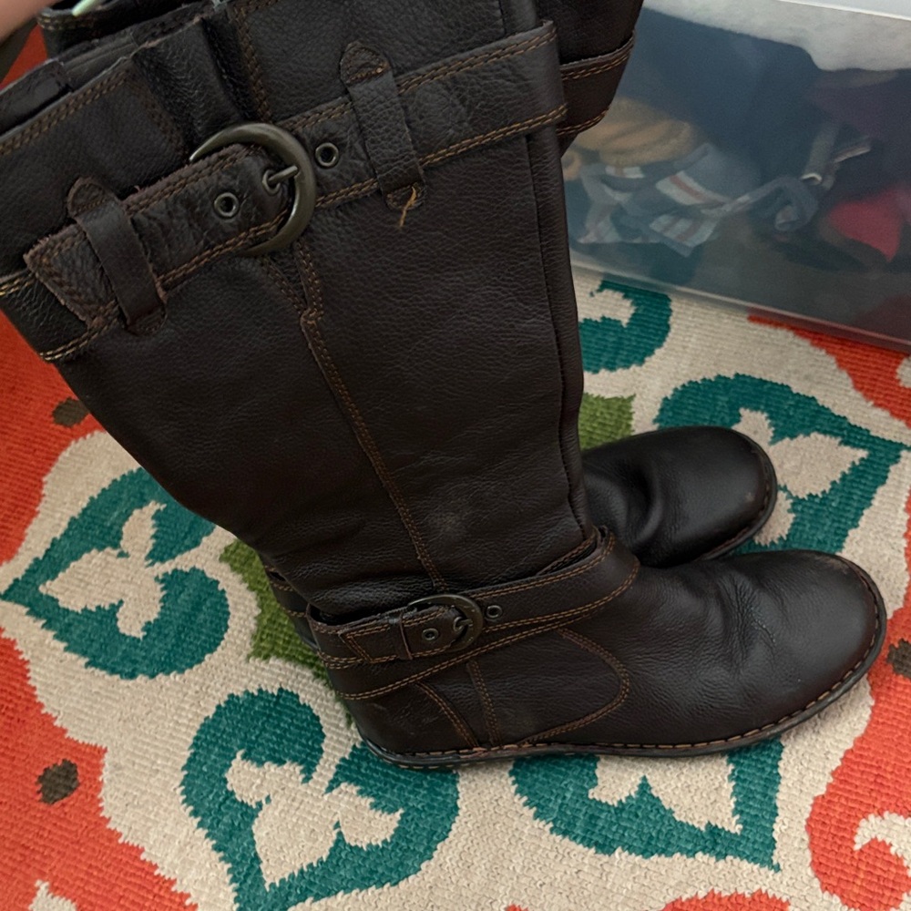 b.o.c. Dark Brown Leather Boots
